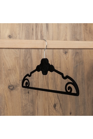 Naturalove Kadife Elbise Askısı 6'lı Siyah