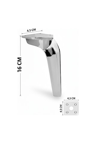 Repla Mobilya 16 Cm Krom 5 Adet Kanepe Tv Ünitesi Koltuk Ve Konsol Dolap Ayağı Krom