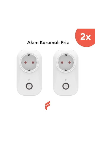 Akıllı Akım Korumalı Priz 2'li Set 16 Amper , Wifi