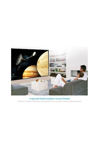 Fastbuy Jeemson H70 70 İnç 16:9 Beyaz Dacron Projeksiyon Ekranı, Ev Sineması, Toplantı, Dış Mekan Kullanımı İçin