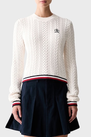 Tommy Jeans Bisiklet Yaka Saç Örgü Kazak Kadın Kazak Dw0dw22933 Ybh Beyaz