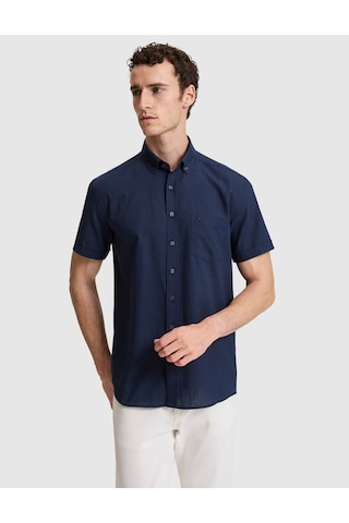 Pierre Cardin Erkek Koyu Lacivert Gömlek Kısa Kollu 50325364-vr100