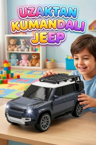 Şarjlı Kumandalı Jeep Oyuncak Araba Çok Renkli