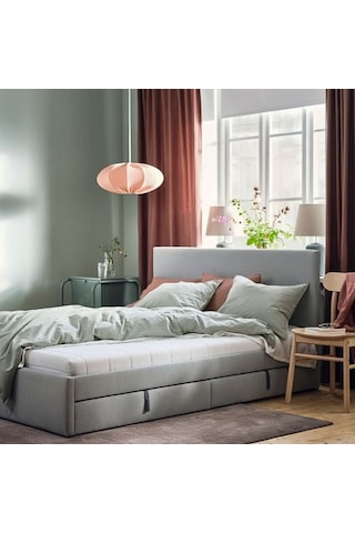 Ikea Åfjäll Tek Kişilik Yatak, Beyaz, 80x200 Cm