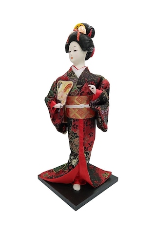 Japon Kimonolu Geyşa Bebek Kabuki Biblo 30 Cm No.21 Anime