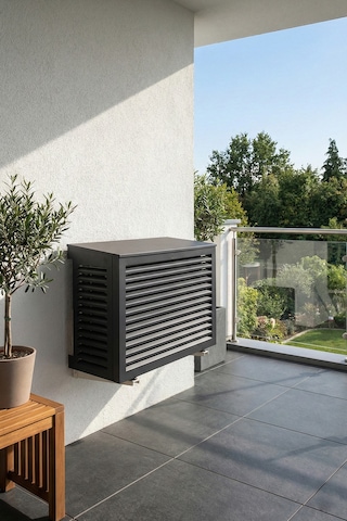 Klima Motoru/dış Ünite Gizleme/koruma Kafesi S 9000 Btu - 18000 Btu 98x50x70 H Açılı Condor Antrasit