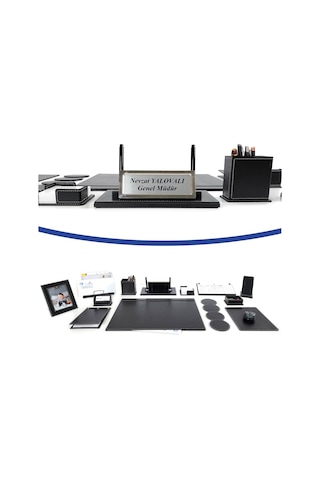 Prozenis Cerrahpaşa Isimlikli Siyah Deri Sümen Takımı 13 Parça