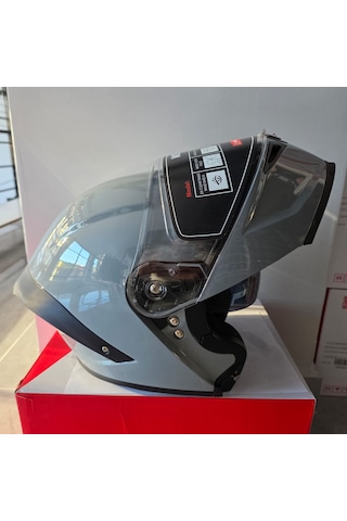 Çene Açılır Vizörlü Kask Wosen M Gri