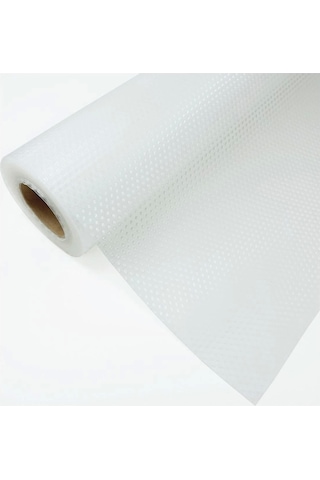 45 Cm X 20 Metre Kaymaz Dolap Içi Çekmece Raf Örtüsü Kaydırmaz Raf Örtüsü Beyaz