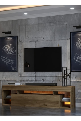 Resital Ledli Tv Ünitesi L1502-2 Ceviz Ceviz