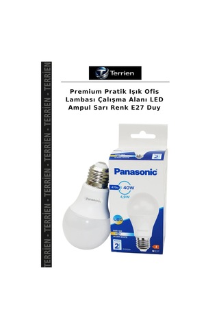 Premium Pratik Işık Ofis Lambası Çalışma Alanı Led Ampul Sarı Renk E27 Duy