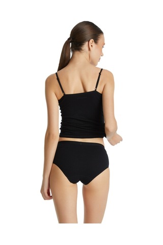 Blackspade 1306 Kadın Essential Midi Slip Siyah Siyah