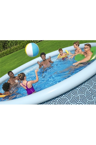 Bestway 57372 Fast Set Çember Şişme Havuz Seti 4,57 M X 1,07 M Mavi - Beyaz