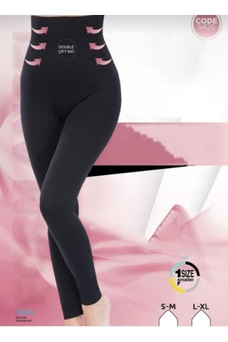 Form Angel Yüksek Bel Korseli Tayt Siyah