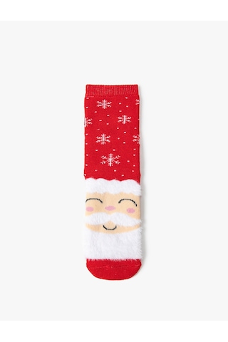 Koton Yılbaşı Temalı Havlu Çorap Noel Baba Detaylı Kırmızı 5wkb80022aa Kırmızı
