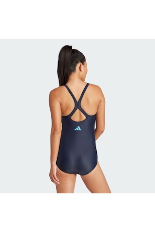 Adidas Padded 3-stripes Closed-back Kadın Mayo Jh3320 Lacivert