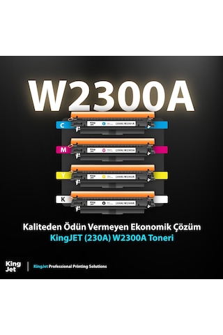 Kingjet Hp Uyumlu 230a W2300a Standart Kapasiteli Çipli Uyumlu Toner 4201, 4203, 4301, 4303