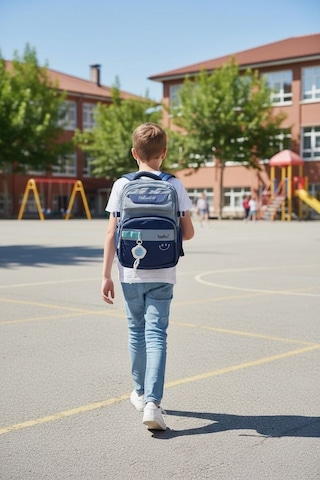 Relaxion Ergonomik Büyük Boy Çok Bölmeli Sırt-omurga Destekli Orta Okul Lise Günlük Seyahat Sırt Çantası 2460 Lacivert