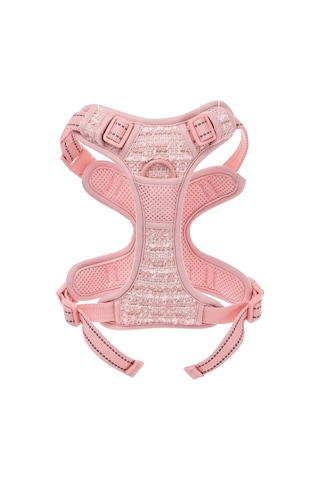 Haute Couture Köpek Göğüs Tasması Pembe S