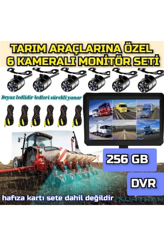 Twogo 6 Kanallı 10 İnç Monitör 6 Adet Beyaz Ledli Kelebek Kamera