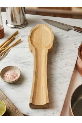 Mucit Home Bambu Çiçek Kaşık Altlığı / Kaşıklık Ahşap