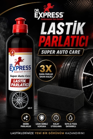 Premium Lastik Parlatıcı Jel 500 Ml Uzun Süre Etkili Yeni Görünüm Pratik Uygulama Sünger Hediyeli