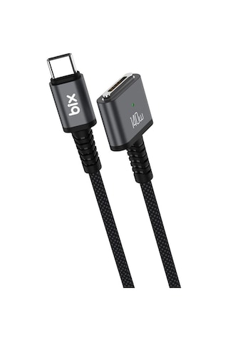 Bix Bxm3c 140w Type-c To Magsafe 3 Macbook Pro Ve Macbook Air 13,14,16, M1 M2 Uyumlu Manyetik Örgülü Şarj Kablosu 2 Metre