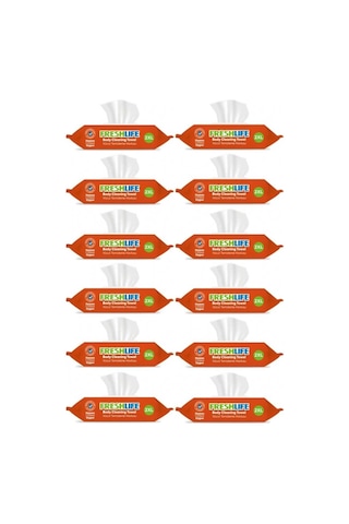 Vücut Temizleme Havlusu 50 Adet 12x50 Tekli