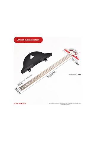 Aubyhe Ahşap İşçisi İçin Keskin Ölçüm Aleti - 20 İnç Köşe Ve Kenar Ölçer, İngiliz-amerikan Ölçekli Ahşap Gereci Puf Poşet + Karton Kutuda Diğer