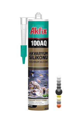 100aq Akvaryum Silikonu 280 ML Siyah