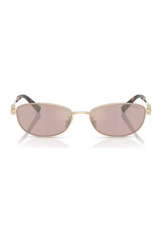 Tiffany Co. Tf 3115 6189vs 56 Unisex Oval Gold Aynalı Metal Güneş Gözlüğü Altın