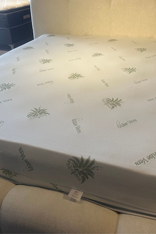 Aloe Vera Fermuarlı Yatak Kılıfı, Yatak Pedi&şiltesi Kılıfı, Yıkanabilir, Beyaz.yükseklik Belirtiniz.