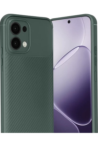 Newface Oppo A6 Pro 4g Auto Focus Karbon Kapak - Koyu Yeşil