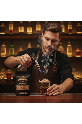 Viski Ve Kokteyl İçin Meşe Ağacı & Tarçın Kabuğu Özü Tütsüleme Aroma Talaşı