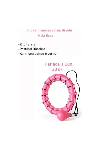 Direnç & Egzersiz Lastiği Pembe Hula Hoop Çember 24'lü Hulahoop, Egzersiz Çemberi,