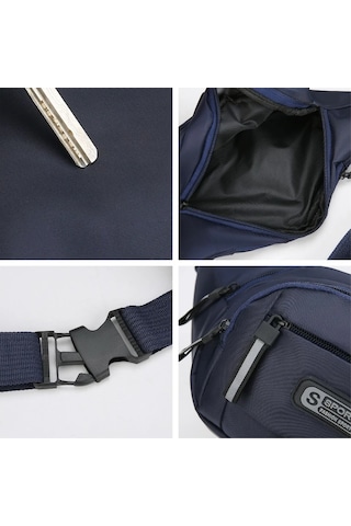 Blue Erkek Büyük Kapasiteli Spor Bel Paketi Taşınabilir Anti Mavi