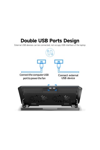 Reedark Mc Q100 Taşınabilir Bilgisayar Soğutucu - 4 Kademeli Ayarlanabilir, 17 İnç Altı Laptoplar İçin