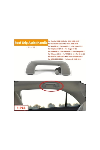 Cordial Toyota Corolla Vios İçin Gri Rh Lh Oto Tavan Tutma Kolu Kanca Destek Tutacak 74610 52030