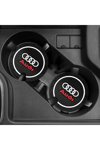 Siyah Silikon Bardak Altlığı Audi İle Uyumlu A1 A3 A4 A5 A6 Q5