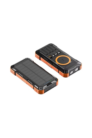 20000 Mah Powerbank Güneş Enerjili Kablosuz Şarj Hızlı Şarj Taşınabilir Batarya