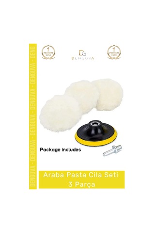 Pastacila Profesyonel Parlatıcı Yün Keçe Sünger Pratik Ekonomik Hızlı Pasta Cila Başlıklı Araba Set