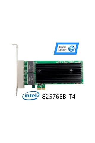 Open Smart 4 Port Intel 82576EB-T4 1GbE Ethernet Kart - OPS7229NT