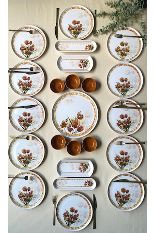 Vintage Model 12 Kişilik 23 Parça Kahvaltı Takımı Vintage