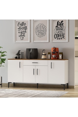 Laura Konsol, Tv Sehpası, Tv Ünitesi, Kahve Köşesi, Banyo Dolabı, Çok Amaçlı Dolap Beyaz - Kemençe