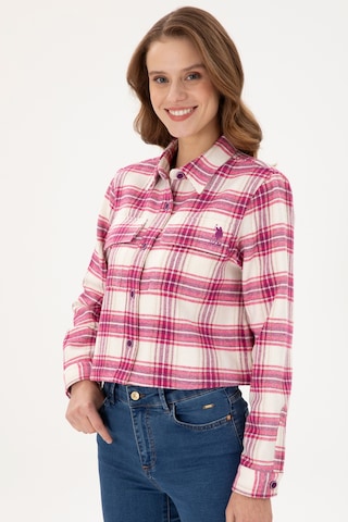 U.s. Polo Assn. Kadın Menekşe Gömlek Desenli 50291115-vr037 Menekşe