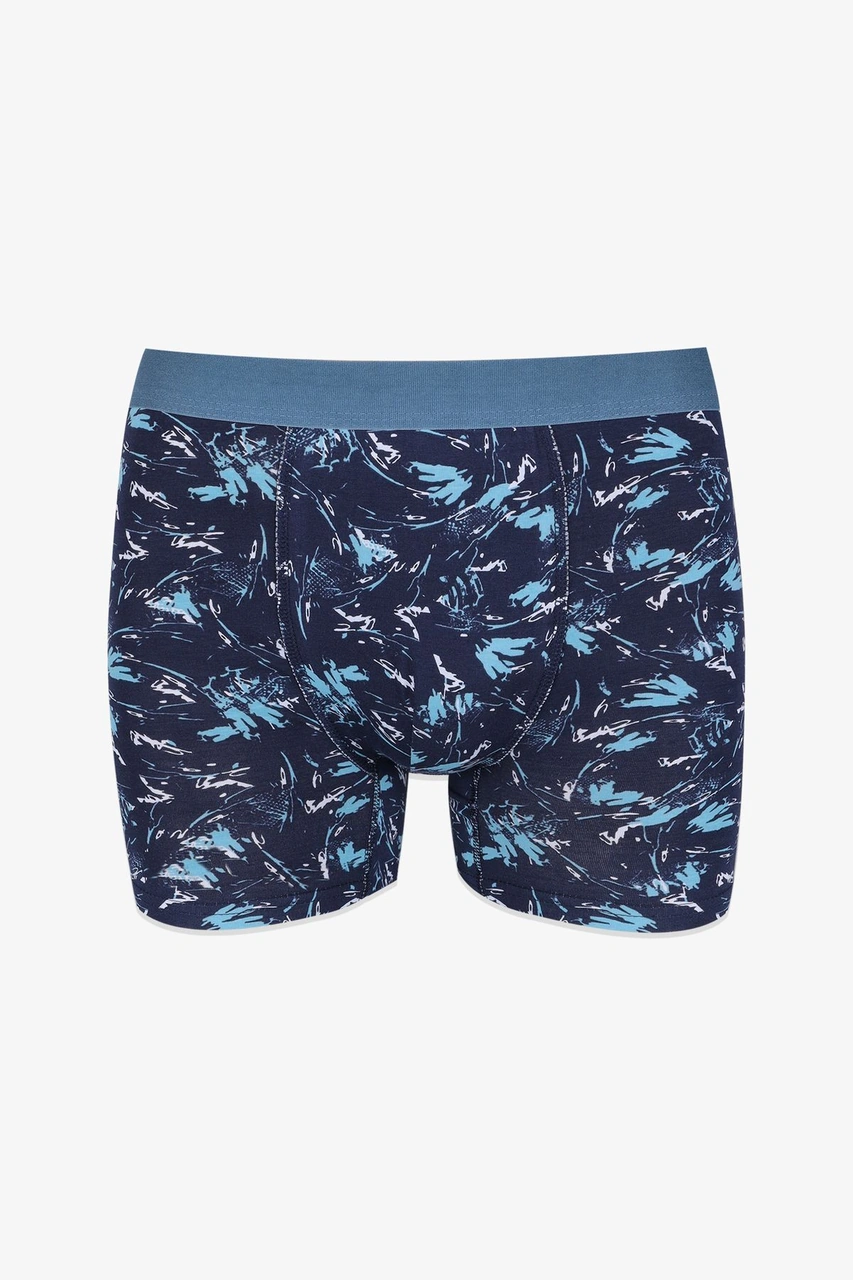 Erkek 3'lü Pamuklu Likralı Boxer Ko9003bx-9 Siyah