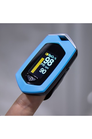 Sones Taşınabilir Pulsioximetro Parmak Spo2 Nabız Oksimetresi Mavi