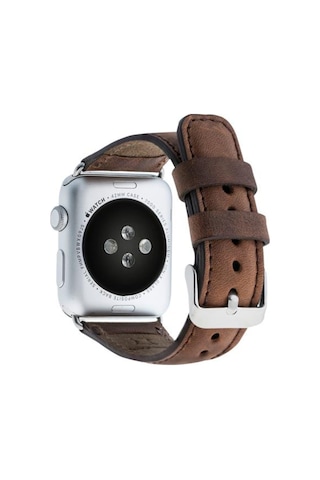 Bouletta Apple Uyumlu  Watch Deri Kordon 38-40-41 MM Antik Kahve