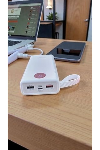 H004 20000 Mah Power Bank Pd 30w Ve Usb 22.5w Fast Hızlı Şarj Dahili Type C Ve Lightning Kablolu Dünya Standartlar