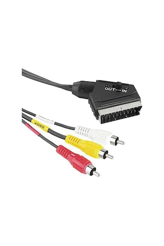 Hama 43179 Scart InOut 3Rca Siyah 3M